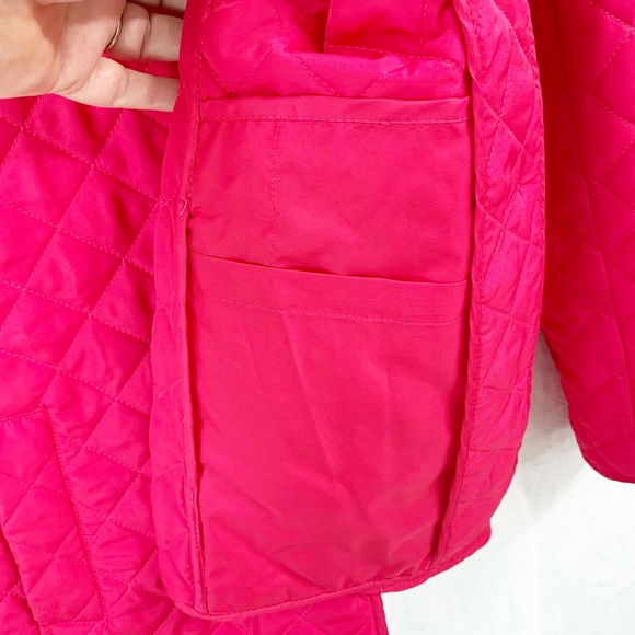 Chico's Hot Pink Quilted Barn Jacket Sz M 8/10 - Picture 6 of 13